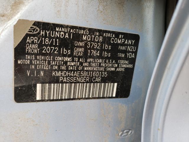 Photo 9 VIN: KMHDH4AE5BU160135 - HYUNDAI ELANTRA GL 