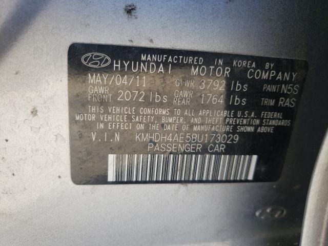 Photo 9 VIN: KMHDH4AE5BU173029 - HYUNDAI ELANTRA GL 