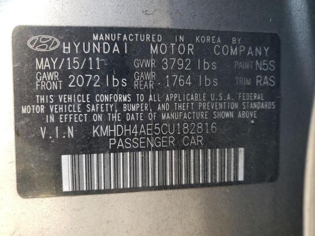 Photo 9 VIN: KMHDH4AE5CU182816 - HYUNDAI ELANTRA GL 