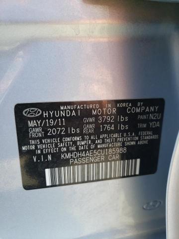 Photo 9 VIN: KMHDH4AE5CU185988 - HYUNDAI ELANTRA GL 