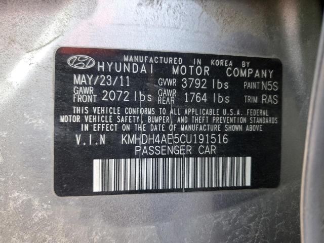 Photo 11 VIN: KMHDH4AE5CU191516 - HYUNDAI ELANTRA GL 