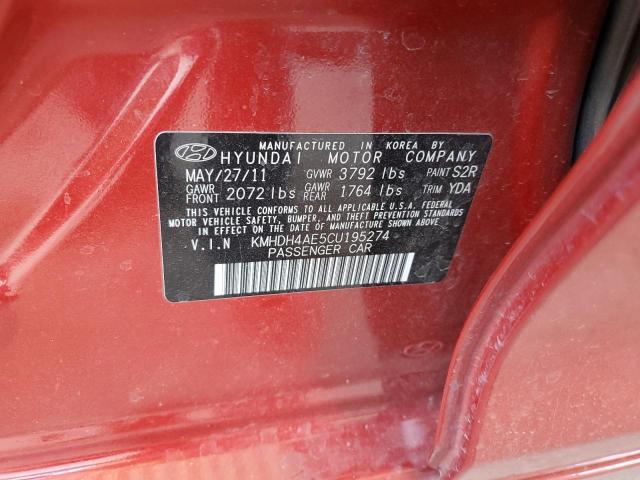 Photo 11 VIN: KMHDH4AE5CU195274 - HYUNDAI ELANTRA 