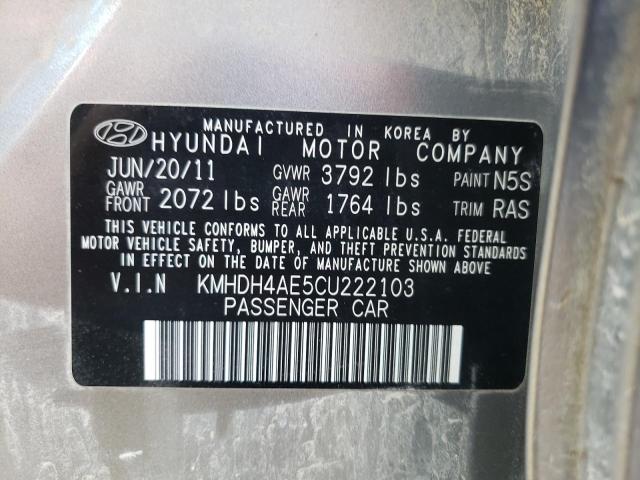 Photo 11 VIN: KMHDH4AE5CU222103 - HYUNDAI ELANTRA 