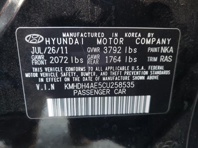 Photo 9 VIN: KMHDH4AE5CU258535 - HYUNDAI ELANTRA GL 