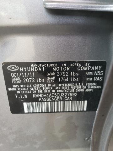 Photo 9 VIN: KMHDH4AE5CU327692 - HYUNDAI ELANTRA GL 