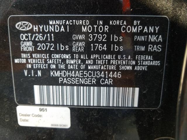 Photo 9 VIN: KMHDH4AE5CU341446 - HYUNDAI ELANTRA GL 