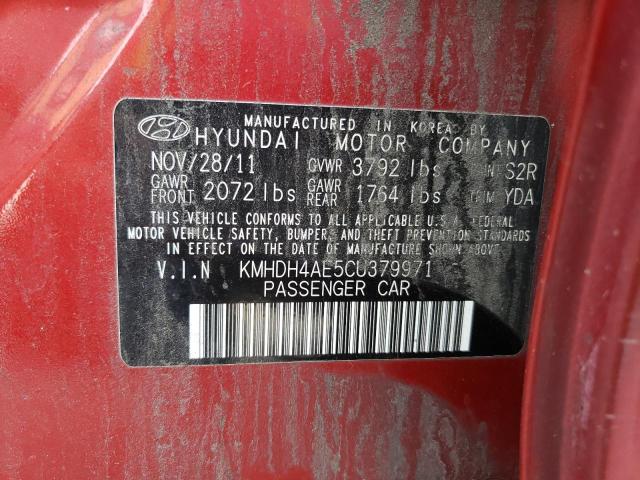 Photo 12 VIN: KMHDH4AE5CU379971 - HYUNDAI ELANTRA GL 