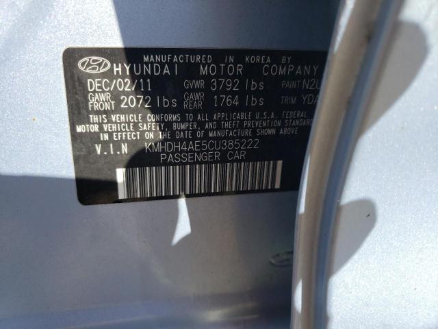 Photo 9 VIN: KMHDH4AE5CU385222 - HYUNDAI ELANTRA GL 