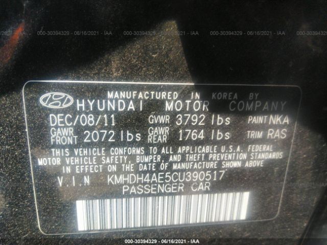 Photo 8 VIN: KMHDH4AE5CU390517 - HYUNDAI ELANTRA 