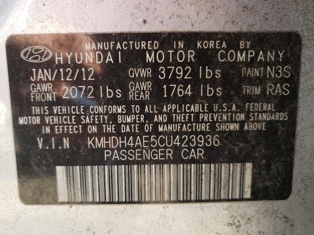 Photo 9 VIN: KMHDH4AE5CU423936 - HYUNDAI ELANTRA GL 