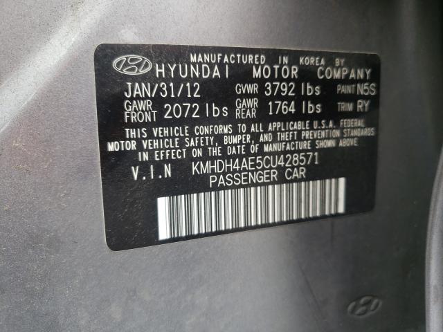 Photo 9 VIN: KMHDH4AE5CU428571 - HYUNDAI ELANTRA GL 