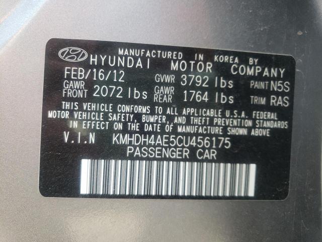 Photo 9 VIN: KMHDH4AE5CU456175 - HYUNDAI ELANTRA GL 