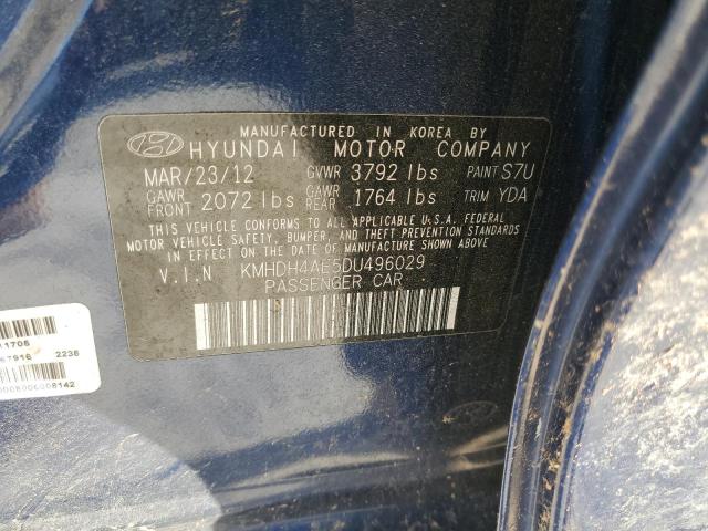 Photo 11 VIN: KMHDH4AE5DU496029 - HYUNDAI ELANTRA 