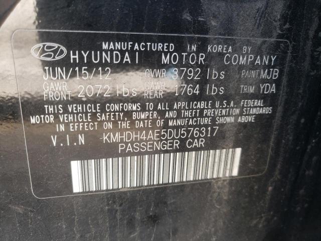 Photo 11 VIN: KMHDH4AE5DU576317 - HYUNDAI ELANTRA GL 