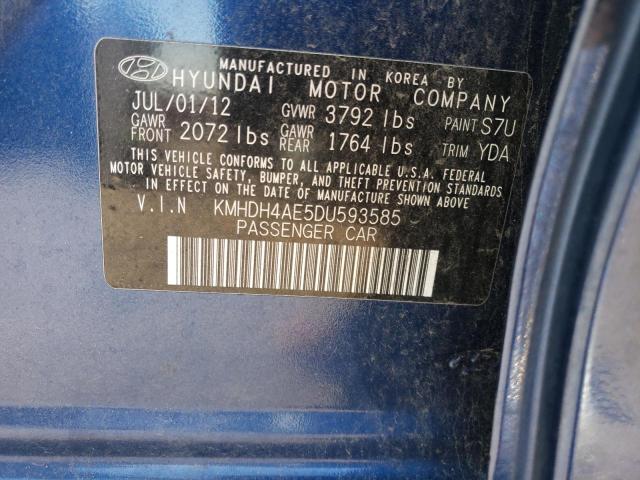 Photo 11 VIN: KMHDH4AE5DU593585 - HYUNDAI ELANTRA 