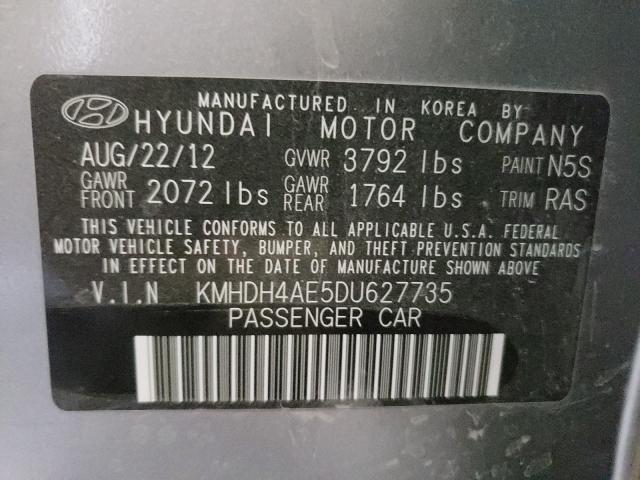 Photo 9 VIN: KMHDH4AE5DU627735 - HYUNDAI ELANTRA GL 