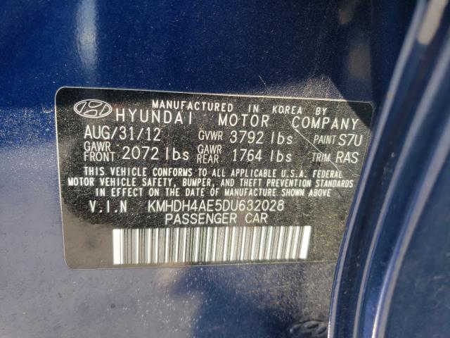 Photo 9 VIN: KMHDH4AE5DU632028 - HYUNDAI ELANTRA GL 