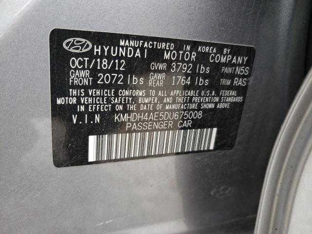 Photo 11 VIN: KMHDH4AE5DU675008 - HYUNDAI ELANTRA 