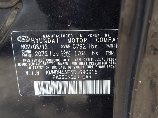 Photo 9 VIN: KMHDH4AE5DU690916 - HYUNDAI ELANTRA GL 