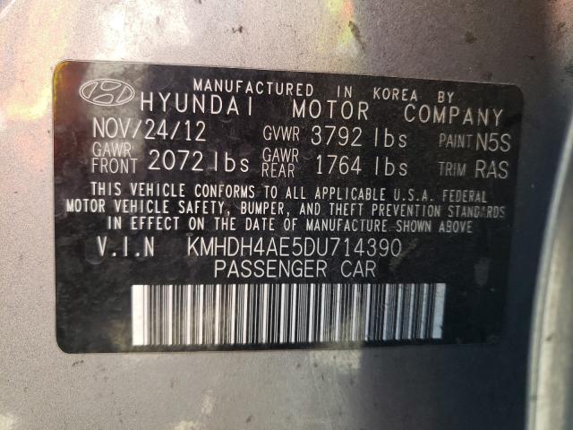 Photo 9 VIN: KMHDH4AE5DU714390 - HYUNDAI ELANTRA GL 