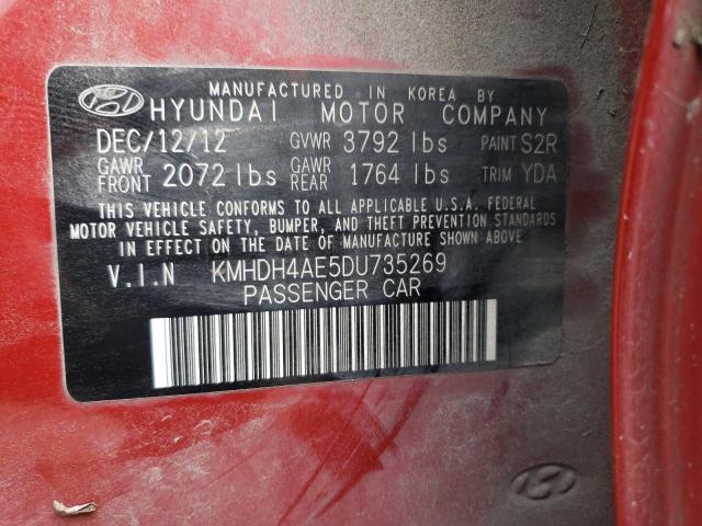 Photo 11 VIN: KMHDH4AE5DU735269 - HYUNDAI ELANTRA GL 