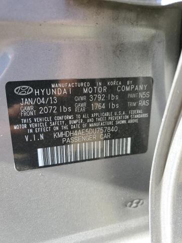 Photo 11 VIN: KMHDH4AE5DU757840 - HYUNDAI ELANTRA 