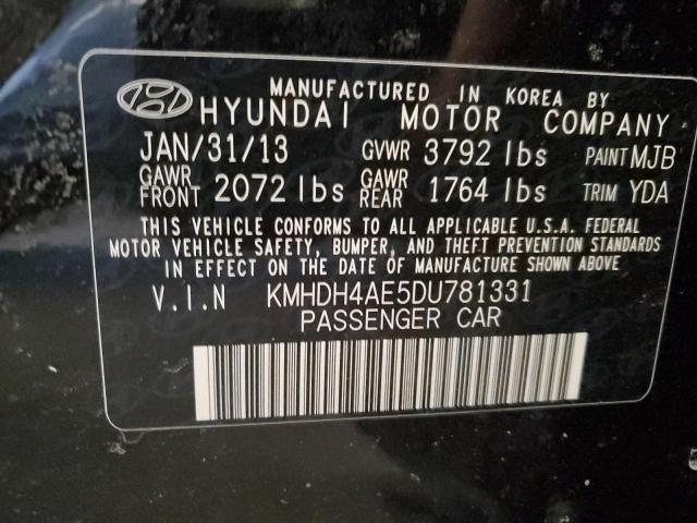 Photo 11 VIN: KMHDH4AE5DU781331 - HYUNDAI ELANTRA 