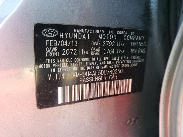 Photo 9 VIN: KMHDH4AE5DU789350 - HYUNDAI ELANTRA GL 