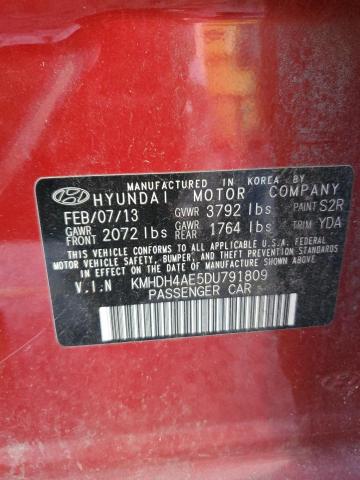 Photo 11 VIN: KMHDH4AE5DU791809 - HYUNDAI ELANTRA GL 