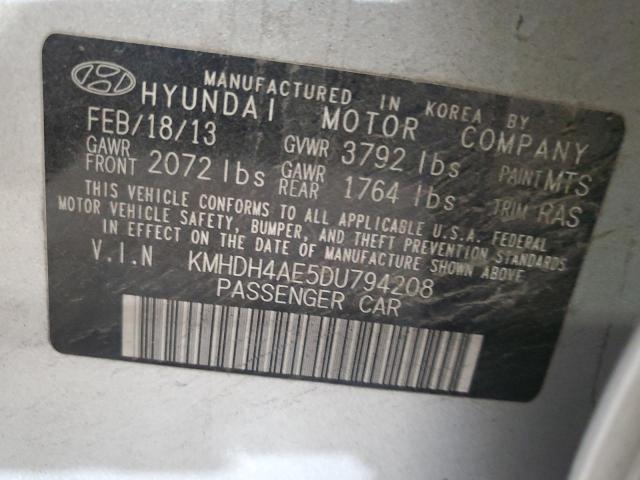 Photo 12 VIN: KMHDH4AE5DU794208 - HYUNDAI ELANTRA 