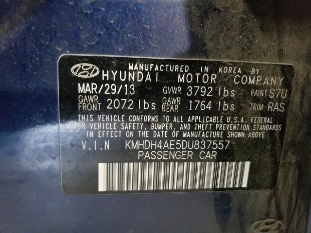 Photo 9 VIN: KMHDH4AE5DU837557 - HYUNDAI ELANTRA GL 