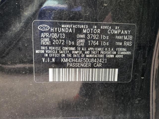 Photo 9 VIN: KMHDH4AE5DU842421 - HYUNDAI ELANTRA GL 