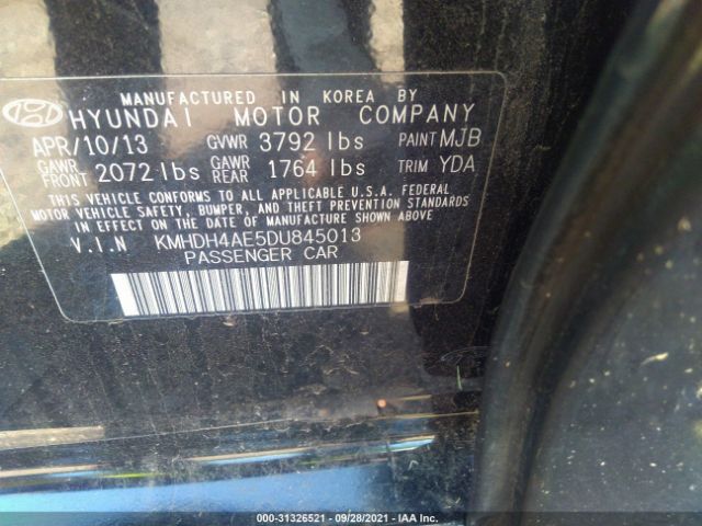 Photo 8 VIN: KMHDH4AE5DU845013 - HYUNDAI ELANTRA 