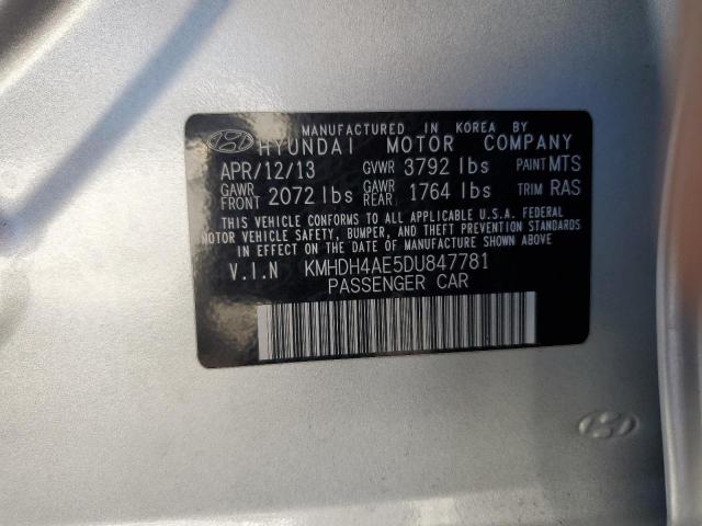 Photo 11 VIN: KMHDH4AE5DU847781 - HYUNDAI ELANTRA GL 