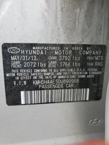 Photo 12 VIN: KMHDH4AE5DU890968 - HYUNDAI ELANTRA 