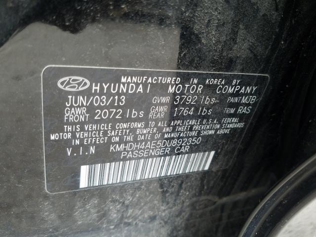 Photo 9 VIN: KMHDH4AE5DU892350 - HYUNDAI ELANTRA GL 