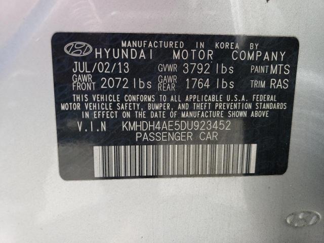 Photo 11 VIN: KMHDH4AE5DU923452 - HYUNDAI ELANTRA 