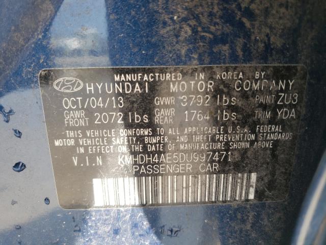 Photo 9 VIN: KMHDH4AE5DU997471 - HYUNDAI ELANTRA GL 