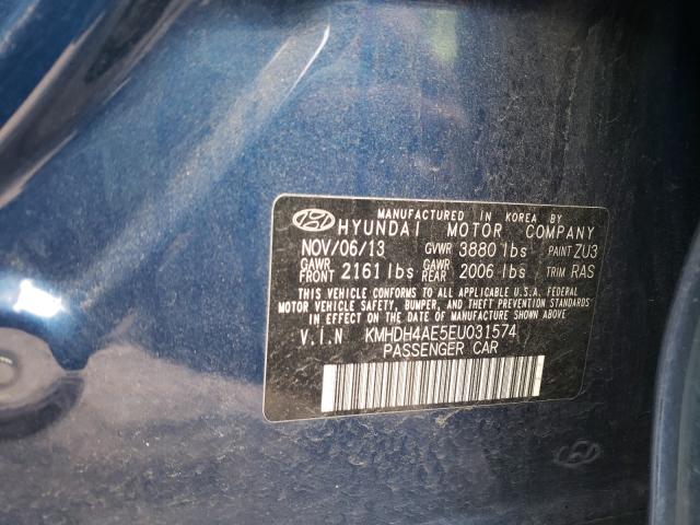 Photo 9 VIN: KMHDH4AE5EU031574 - HYUNDAI ELANTRA SE 