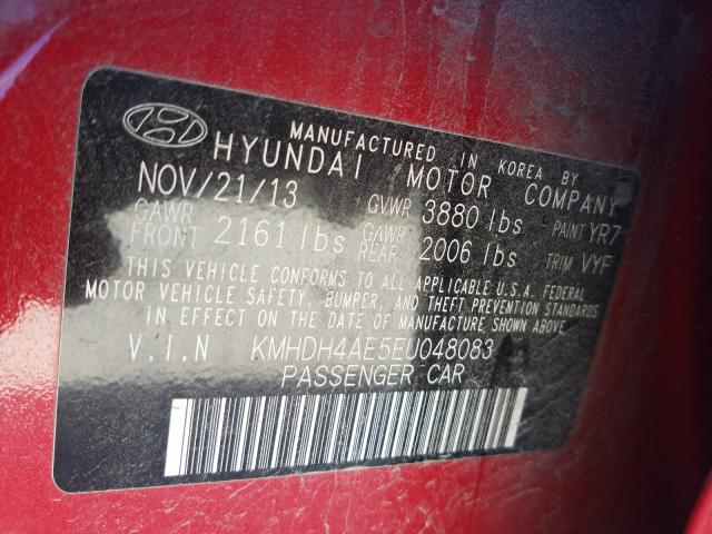 Photo 9 VIN: KMHDH4AE5EU048083 - HYUNDAI ELANTRA SE 