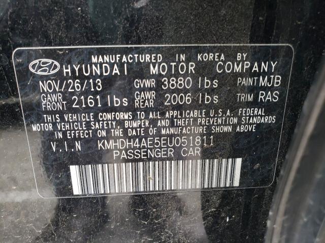 Photo 9 VIN: KMHDH4AE5EU051811 - HYUNDAI ELANTRA SE 