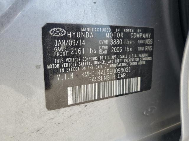 Photo 11 VIN: KMHDH4AE5EU098031 - HYUNDAI ELANTRA SE 