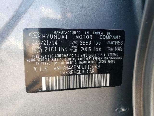 Photo 9 VIN: KMHDH4AE5EU111649 - HYUNDAI ELANTRA SE 