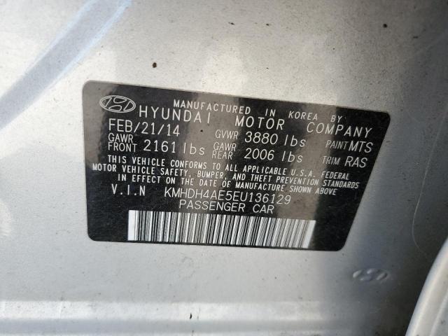 Photo 12 VIN: KMHDH4AE5EU136129 - HYUNDAI ELANTRA 