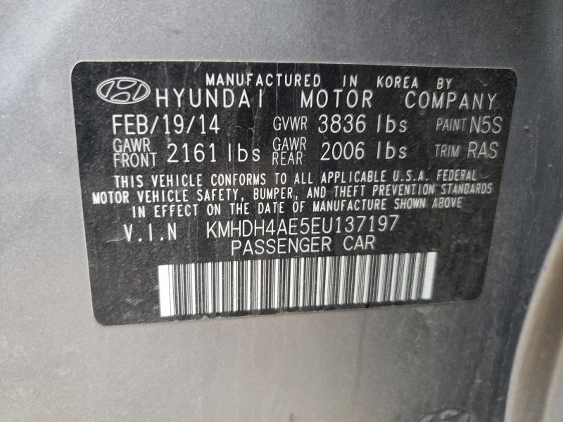 Photo 9 VIN: KMHDH4AE5EU137197 - HYUNDAI ELANTRA SE 