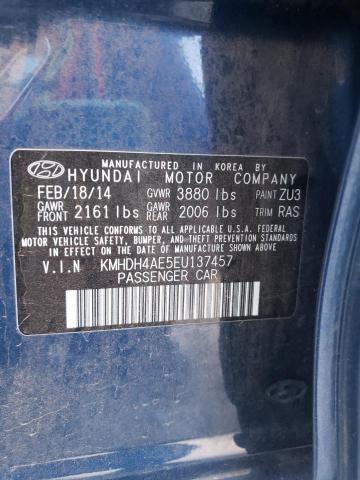 Photo 9 VIN: KMHDH4AE5EU137457 - HYUNDAI ELANTRA SE 