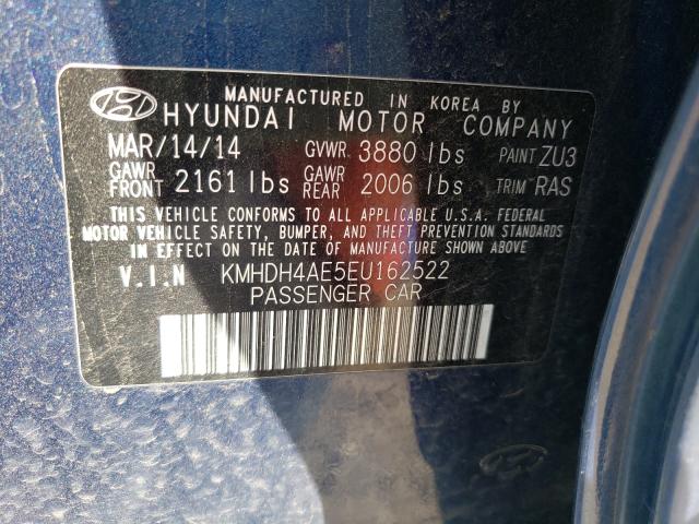 Photo 9 VIN: KMHDH4AE5EU162522 - HYUNDAI ELANTRA SE 