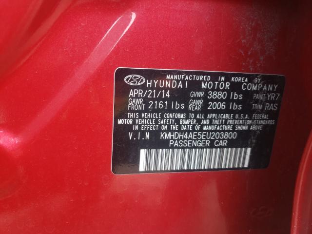 Photo 9 VIN: KMHDH4AE5EU203800 - HYUNDAI ELANTRA SE 