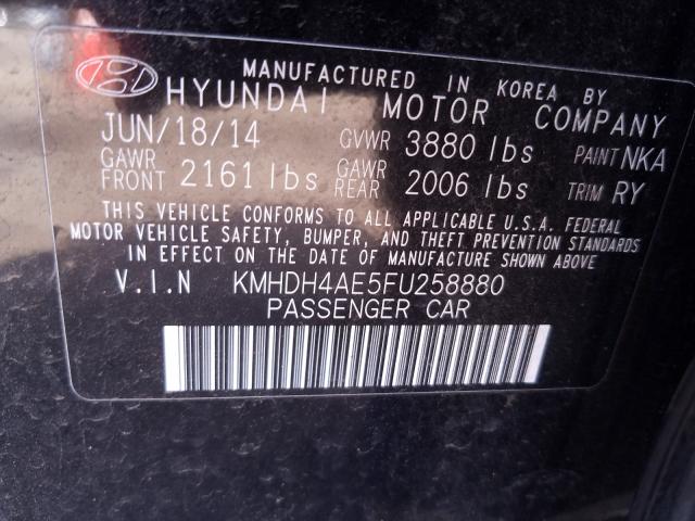 Photo 9 VIN: KMHDH4AE5FU258880 - HYUNDAI ELANTRA SE 