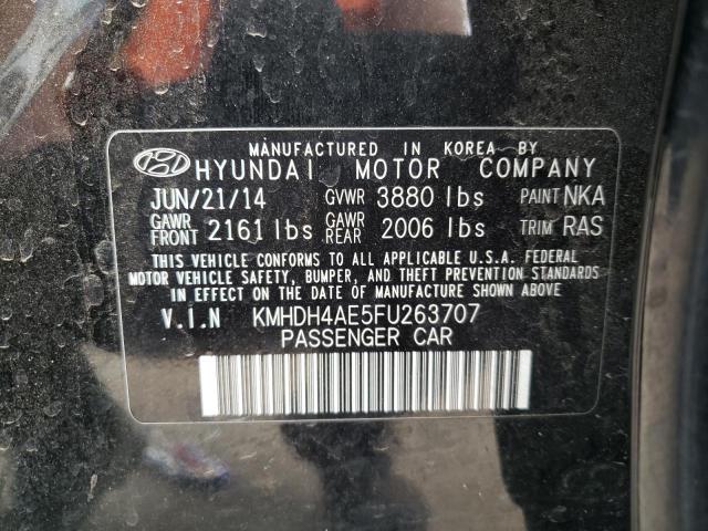 Photo 9 VIN: KMHDH4AE5FU263707 - HYUNDAI ELANTRA SE 